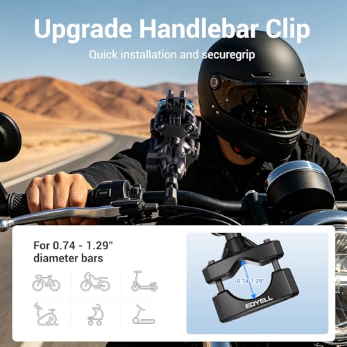 Image of EDYELL Mobile Holder for Bike,Motorcycle Phone Mount Holder, Anti-Theft, Anti-Vibration Dampener Mount,360 Adjustable for Motorcycle Bike ATV Scooter Fit 4.7 inch-7.2 inch Cellphone 12-M Warranty(KT-315A)