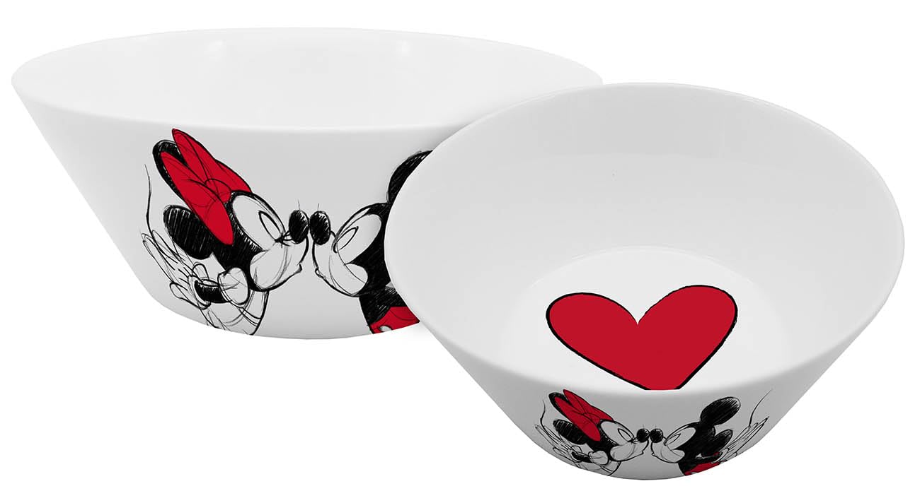 Mickey Kiss Sketch Cereal Bowl Red 400 ml