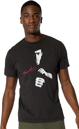 Bruce Lee The Dragon Awaits Shirts for Men, Short Sleeve T Shirt, Officially Licensed