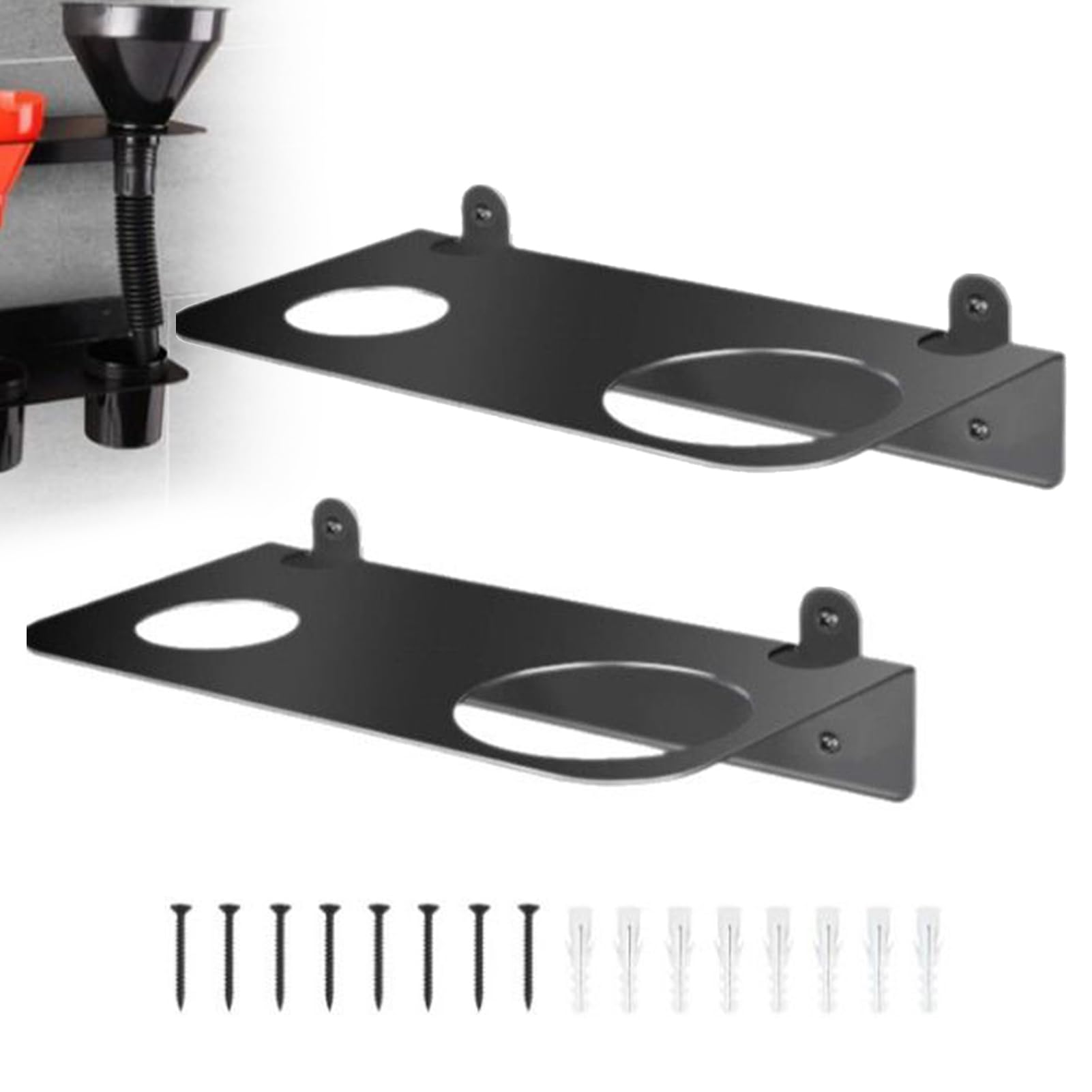 Support entonnoir huile double pour un rangement mural anti-goutte