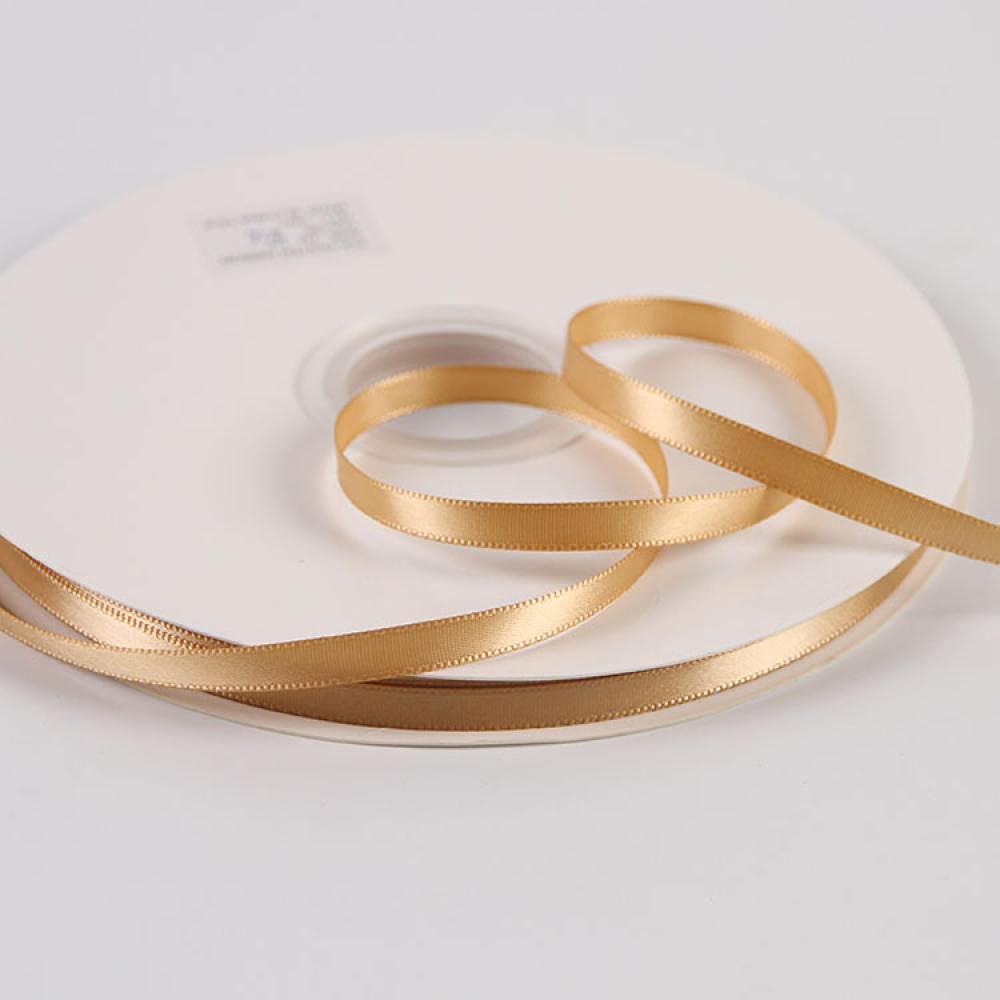 Ribbons For Gift Wrapping Ribbon For Fabric Satin Ribbons 0 6-4Cm Złoto Szampan Wstążka Wstążka Wstążka Wstążka Wstążka Pieczenia Prezent Opakowanie Wstążka Bukiet Łuk Diy Wstążka-Szampan Złoty Szerok
