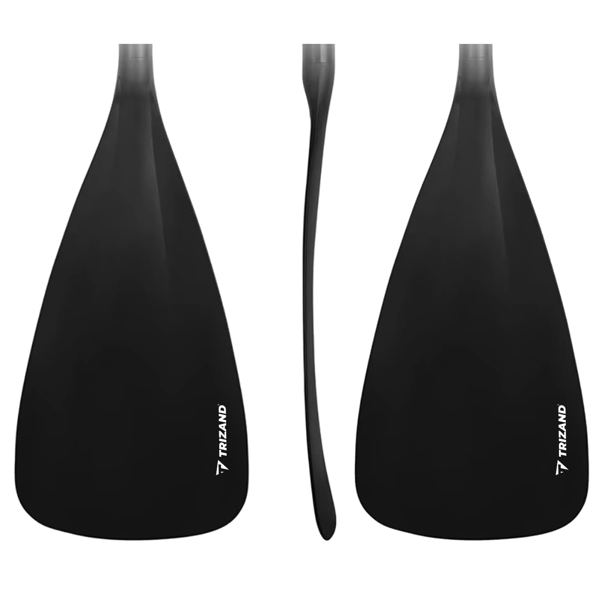 TRIZAND Remo para SUP y kayak 2 en 1, ajustable de 163 a 229 cm, 4 piezas, ligero y resistente, aluminio + nailon, para paddleboard y kayak, color negro