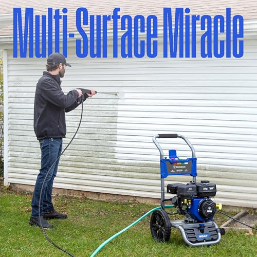Westinghouse WPX3200 Gas Pressure Washer, 3200 PSI and 2.5 Max GPM, Onboard Soap Tank, Spray Gun and Wand, 5 Nozzle Set, for Cars/Fences/Driveways/Homes/Patios/Furniture