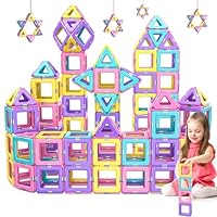 COOLJOYA Magnetic Tiles for Kids, Magnetic Building Blocks Toys for 3 4 5 6 Year Old Girls Boys Gift