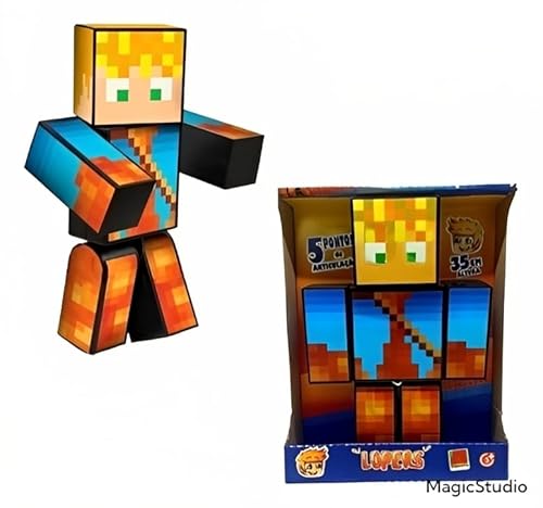 Boneco Lopers 35cm - Minecraft