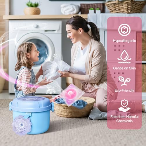Image of 140-Count Laundry Detergent Pods, 5-in-1 Powerful Clean, Stain Remover, Color Protector, Fabric Care, Deep Intensive Clean, HE Compatible