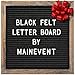 Felt Letter Board with Precut Letters Number Set 10x10 Inch, First Day School Board, Changeable Black Message Word Classroom Decor Baby Announcement Sign Wifi Password New Pregnancy