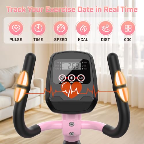 Image of ANCHEER Home Elliptical Machine with Magnetic Resistance&Hand Pulse Sensors | LCD Monitor,14 Resistance Levels,15 inch Stride, Quiet Operation,Low-Impact Exercise,Compact