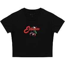Ethika Women's Baby Tee, Cropped Short Sleeve T-Shirt for - Very Cherry