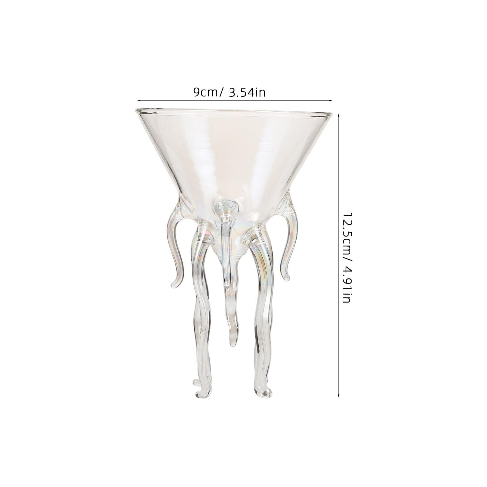 Cabilock Cocktail Glasses Octopus Shaped Cocktail Wine Glass Drinking Cup Unique Glassware Glass Funny Martini Goblet 120ML