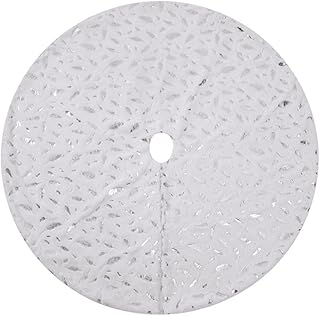 Świąteczne Spódnice Biały Pluszowe Złoty/Srebrny Płatek Choinki Mata Drzewa Spódnica Xmas Party Dekoracje 120 cm