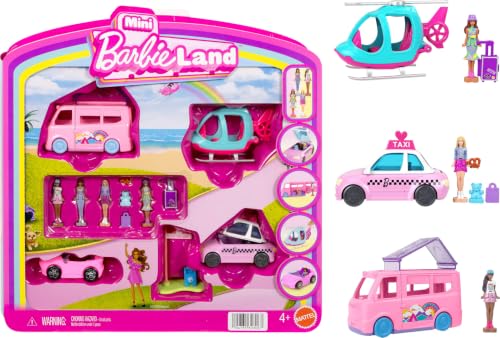 Barbie Mini Land 4-Pack, Set with 4 1.5-inch...