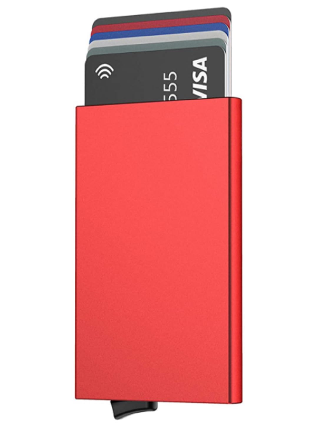 VOGARD Men's Aluminium Metal RFID Protected Smart Pop Up Wallet | Holds Upto 6 Cards (06 Red)…