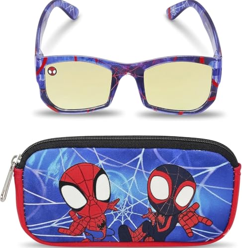 Lunettes de soleil Spider-Man garçon idéales pour la plage et les sorties parc avec étui rigide