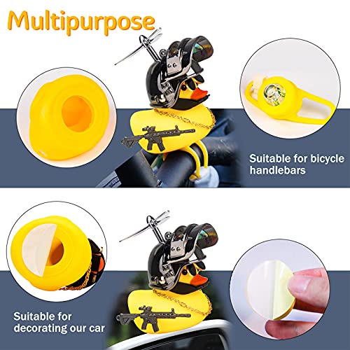 wonuu 2 peças de enfeites de carro de pato de borracha, decorações de painel de pato de apertar deco