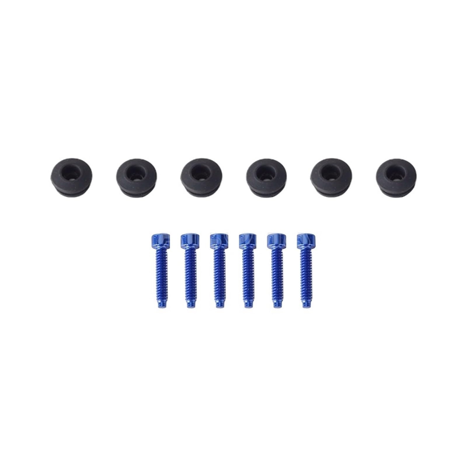 Motorcycle Rubber Grommets Kit Motorcycle Accesores Fairing Windshield Bolts Nuts Rubber Washer Screw(1set Blue Kit)