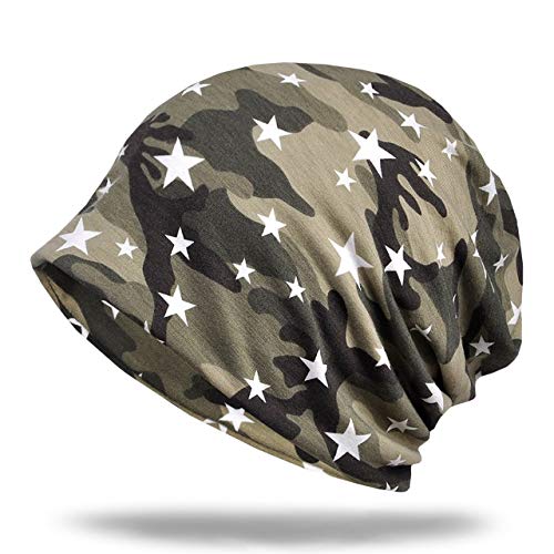 WHITE FANG(ホワイトファング) ニット帽 迷彩 カモフラ 帽子 ニット スター キャップ 2way メンズ レディース CA043 (迷彩1)