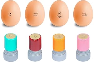 Personalized Mini Rubber Egg Stampers for Embellishing Fresh Eggs