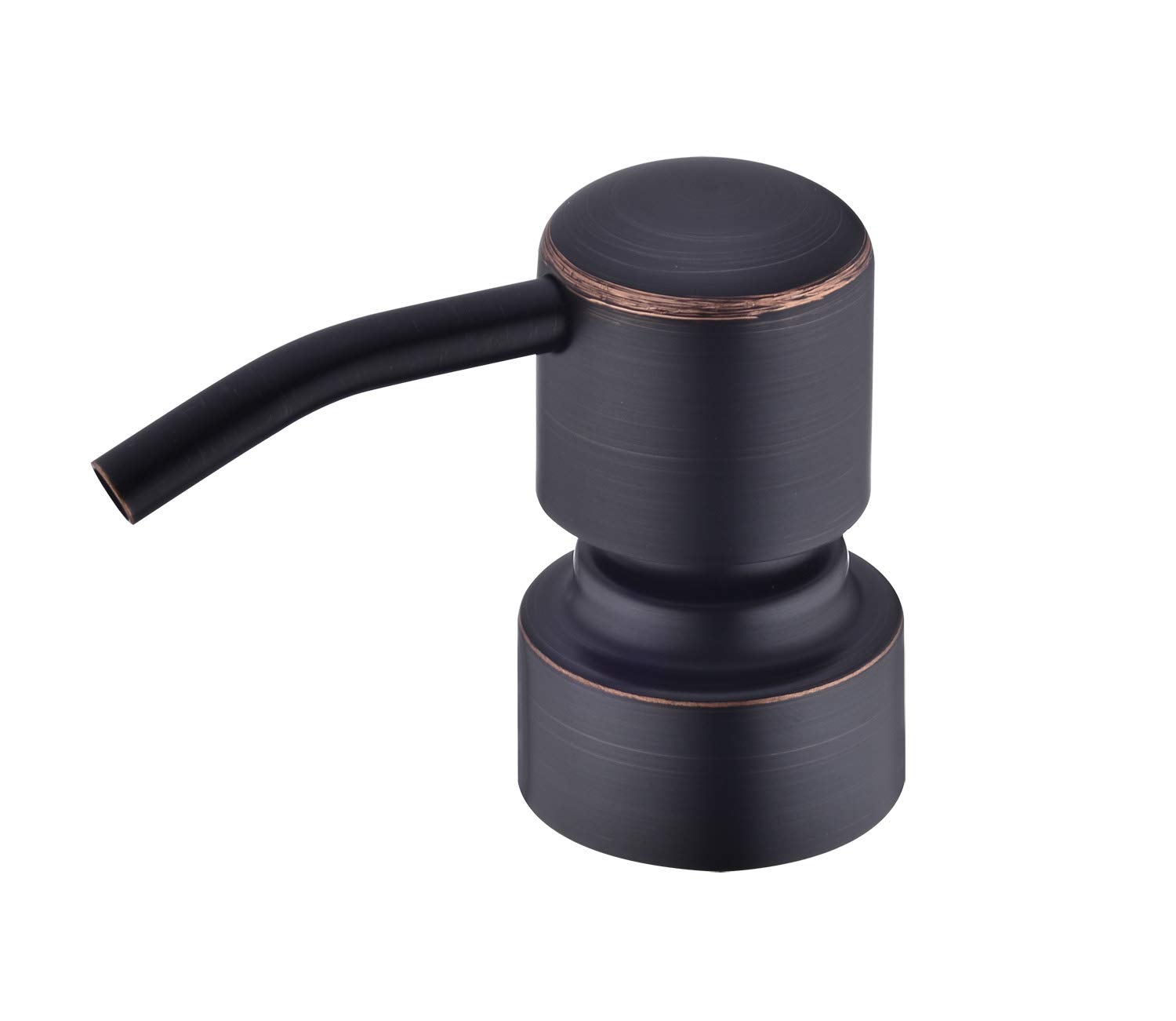 Dispenser di sapone liquido da bagno in bronzo lucidato a olio, con pompa in acciaio inox antiruggine, bottiglia in vetro trasparente da 473 ml, 2 confezioni
