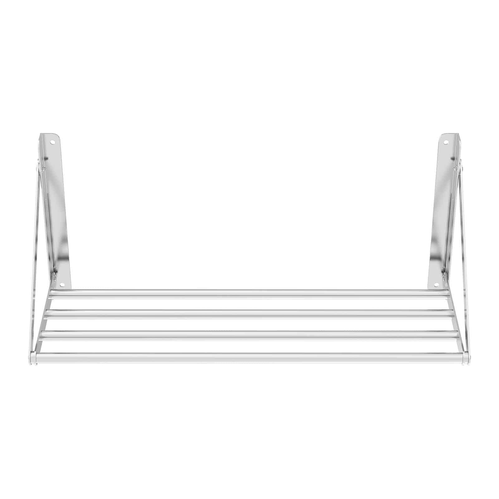 Royal Catering RC-TFWH80X30 Wandbord klappbar Stangendesign 80 x 30 cm 40 kg Edelstahl Hängeregal Küche Wandregal klappbar