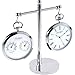 Termómetro y Reloj en Estilo Reloj de Bolsillo con Soporte Doble