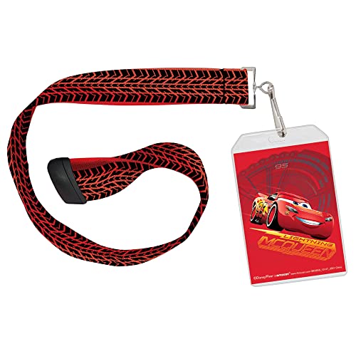 Disney/Pixar Cars 3 Lanyard ID Card Holder - 23", Red, 23 inches