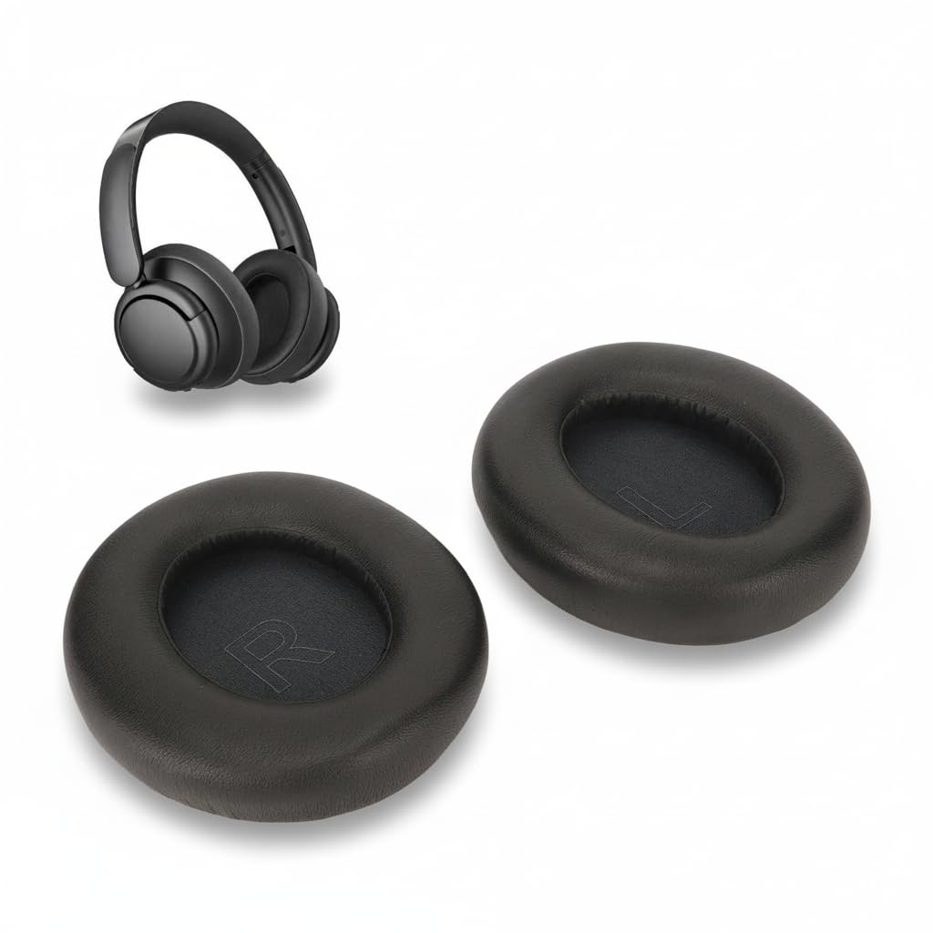 Coussinets De Rechange Pour Casque Anker Soundcore Life Q30/Q35 - Lot De 2, Cuir Protéiné Doux, Noir