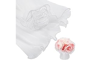 BENECREAT 4.37 Yards White Flower Wrapping Mesh Paper