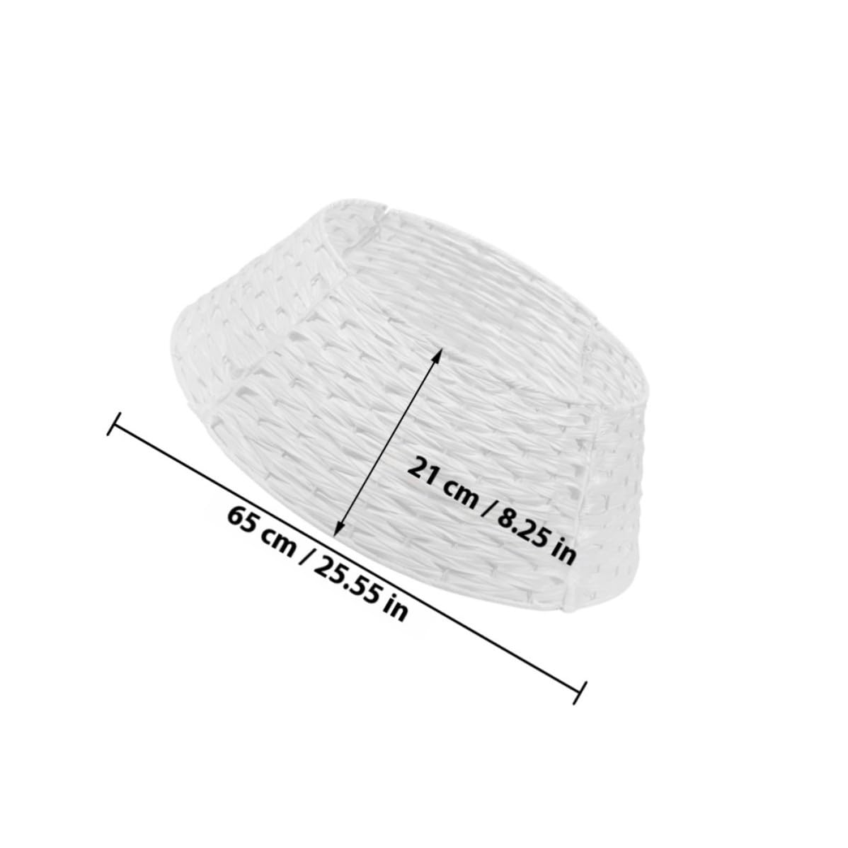 FRCOLOR Cesto Base Albero Natale Intrecciato, Bianco, Plastica,