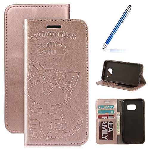 Robinsoni Case Compatible with Samsung Galaxy S7 Phone Case Wallet Galaxy S7 Leather PU Cover Shockproof Kickstand Case Flip Note Book Style Phone Cover Heavy Duty Case Hard Case Heavy Duty Case Cat