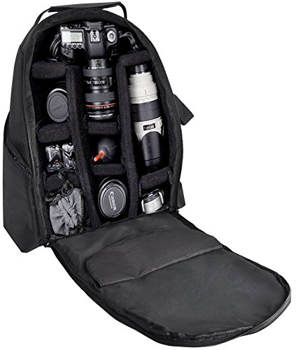 Deluxe Digital Slr Camera Backpack For Canon Eos Rebel Eos-M, Eos M3, Eos M6, Eos M10, Eos M50, M100, T3, T3I, T4I, T5, T5I, T6, T6I, T6S, T7, T7I, Eos 5D, 6D, 7D, 60D, 70D, 77D, 80D, Sl1, Sl2 Camera #TOP2