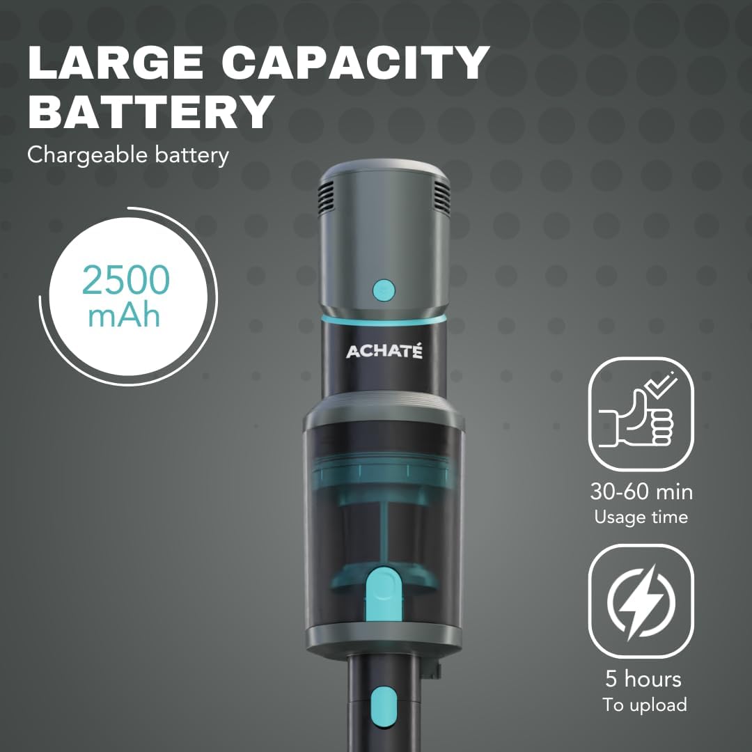 Achaté vacuum cleaner battery specifications