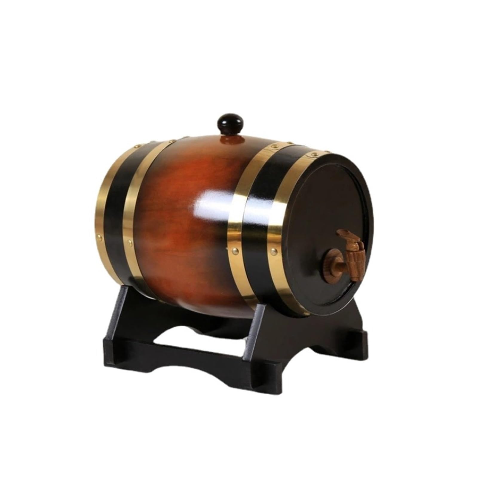 Botte di legno di rovere, per uso domestico, per vino rosso, serbatoio interno, barile per vino, barbecue, birra, vino (1,5 L)