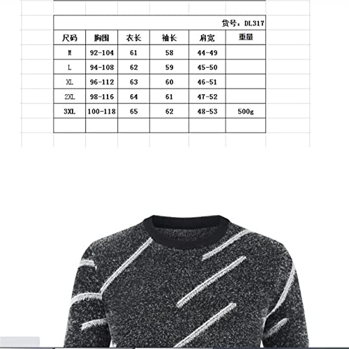 HNFYSMQL Suéter de malha masculino de manga comprida fino outono e inverno gola redonda (cor: cinza