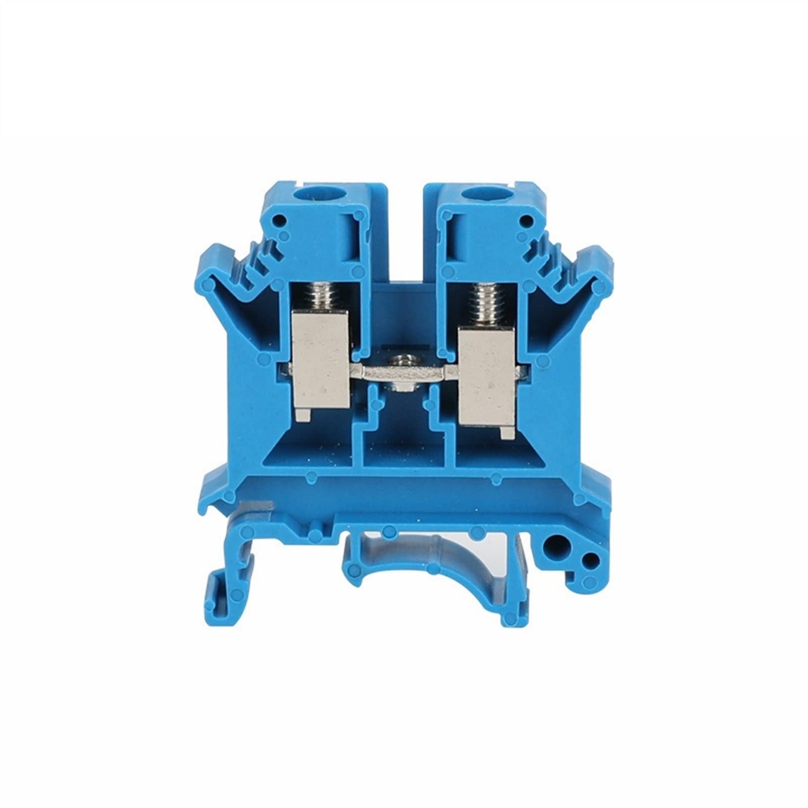 Bornier de raccordement UK6N bleu saako pour rail DIN avec vis de blocage, lot de 10 pièces