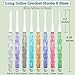 Hobekoee Inline Crochet Hooks Set,8PCS Plastic Crochet Hooks Long Crochet Hook Set with Case,Colorful Non-Slip Crochet Needles for Crocheting Yarn,Size 2.5mm-6mm