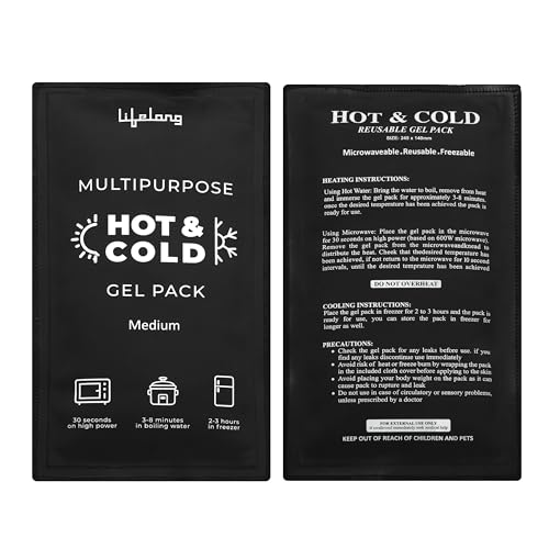 Image of Lifelong Reusable Hot and Cold Gel Pack for Pain Relief |Flexible Ice Pack for Injuries, Knee, Shoulder, Back & Neck|Hot & Cold Therapy Gel Pack for Swelling, Muscle Pain & Recovery|