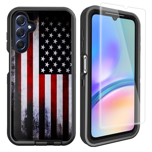 Coque Samsung Galaxy A14 5G avec protège-écran motif drapeau américain