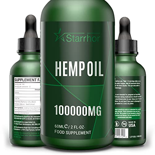 Starrhor High Strength Natural Oil Powerful Formula 100000MG Natural Ingredients Non GMO Rich in Omega 3-6-9