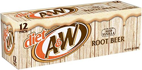 Diet A&W Root Beer 12oz (355mL) - 12 Pack