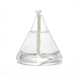 Refillable Glass Oil Candle - Reusable Oil Candle for Restaurant Ambience, Dining, Indoor and Outdoor Events