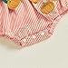 Socutebabe My First Halloween Baby Girl Outfit Infant Stripe Bubble Romper Pumpkin Embroidery Jumpsuit Cute Summer Fall Clothes (pumpkin-orange, 0-3 Months)