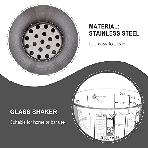 DOITOOL Glazen Cocktail Shaker Gedrukt met Recepten, 400ml Martini Shaker Drink Shaker, RVS Mixing Shaker, Lekbestendig… - Image 6