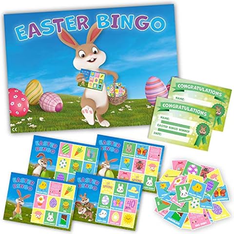 EASTER BINGO - Fun Easter Party Game - Play with family, kids, school children over the Easter Holidays - Up to 20 Players Cover