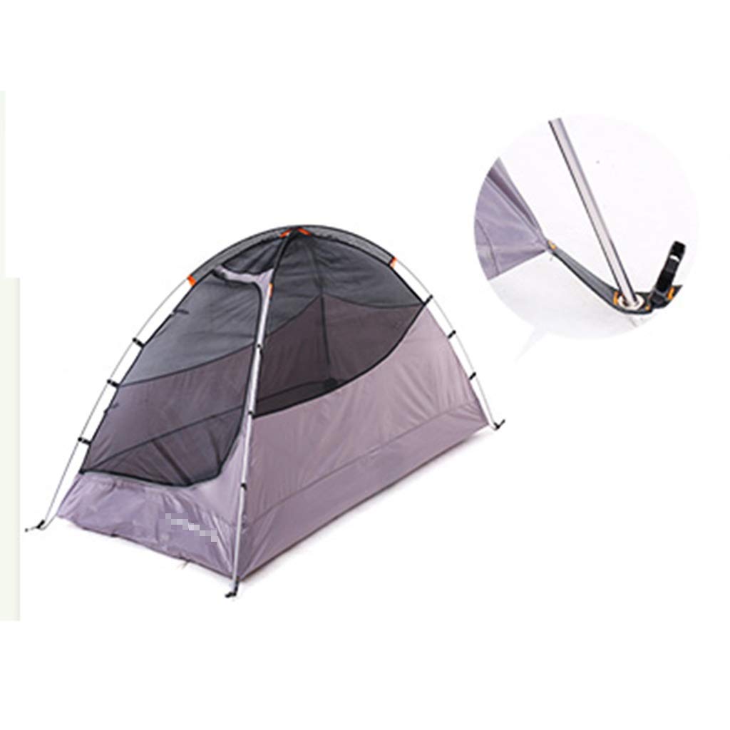 Zelt Outdoor Einzel-Doppelzelt Anti-Sturm-Regen-Windlicht Tragbare Geschwindigkeit Offene professionelle Campingausrüstung Wasserdichtes Sonnenschutzzelt Radfahren Wandern Campingzelt Kleine Markise