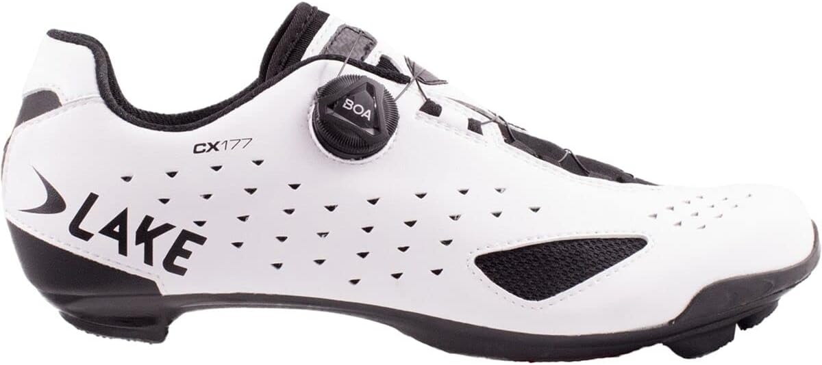 Lake Cx177 Cycling Shoe - Men's White/Black, 44.0