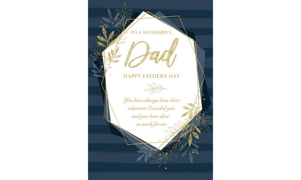 Father's Day Card, To a Wonderful Dad - 9 x 6 inches - Regal Publishing