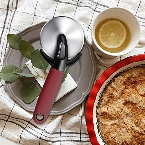 Kufung Pizza Cutter Wheel, Super Sharp Pizza Slicer With Non Slip Handle For Pizza, Pies, Waffles And Dough Cookies, Easy To Use And Clean (Red) #TOP5