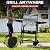2 Burner Propane Gas Grill, 24000 BTU BBQ Grill with Lid, Foldable Side Tables & Wheels, Portable Outdoor Grill for Backyard, Patio, Camping & Tailgating