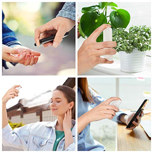 6 Pcs 20 Ml/ 0.67 oz Card Hand Sanitizer Spray Bottles Refillable Perfume Flat Plastic Atomizer Vials Fine Mist Portable Travel Small Moisturizing Container for Perfume Moisturizing Water Makeup Toner4